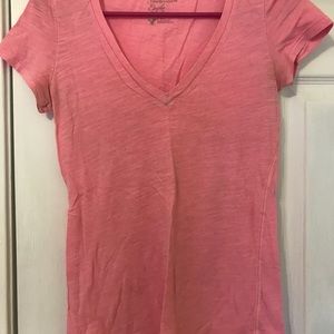 American Eagle Neon Pink, V-neck t-shirt.
